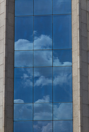 Morden blue glass office building.の写真素材