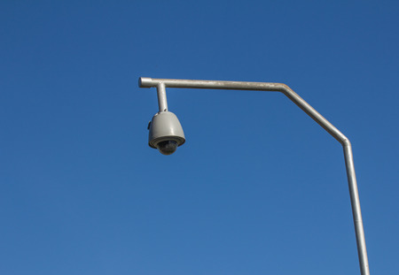 Camera cctv on the sky background.の写真素材