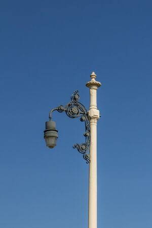 Side road light lamp in the blue sky.の写真素材