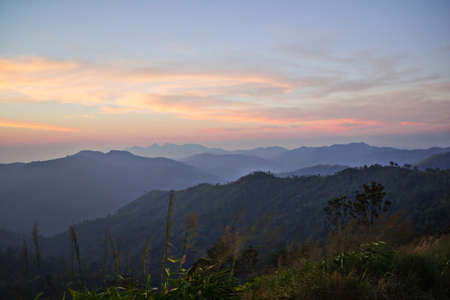The mountains in the morning.の写真素材