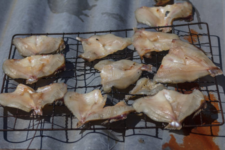 The salted fish as a method of preserving food.