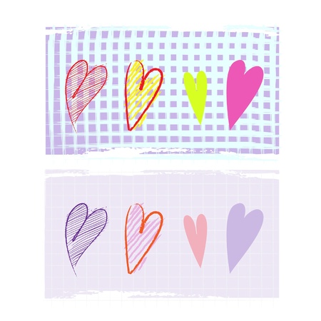 drawing love heartのイラスト素材