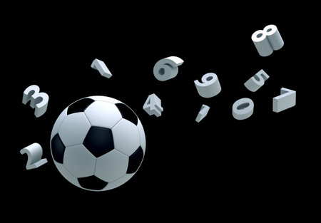 3D soccer ballの写真素材