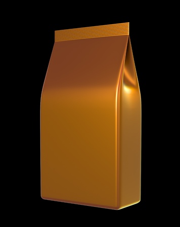 3D bag medium package on a white backgroundsの写真素材