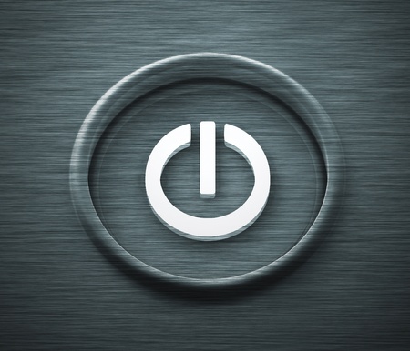 3D Power button switch offの写真素材