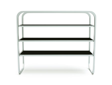 3D shelves and shelf on a white background  Isolatedの写真素材