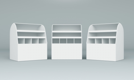3D Box Display stand for advertising on background の写真素材