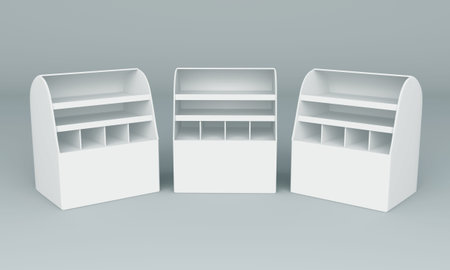 3D Box Display stand for advertising on background 