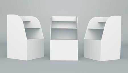 3D Box Display stand for advertising on background の写真素材