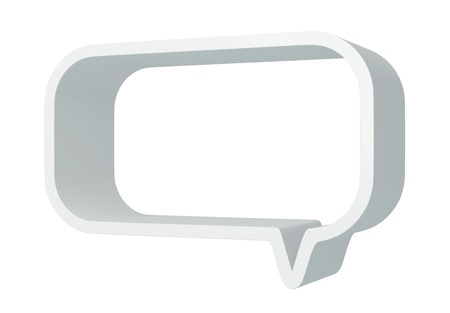 3D Square bubbles speech, design element  isolated の写真素材