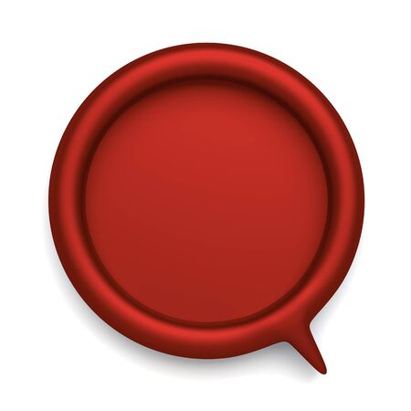 3D shelves design form   bubbles speech   red color on a white background, isolated の写真素材