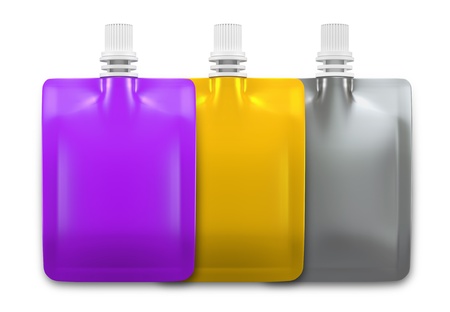3D Beverage packaging for drink  Design 3 setの写真素材