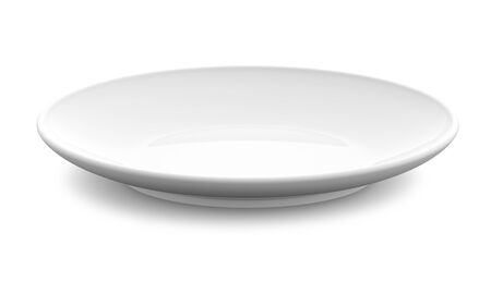 White Sphere Dish plate side view on white background  Isolated 3d model の写真素材