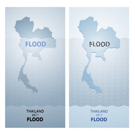thailand flood 2011 design のイラスト素材