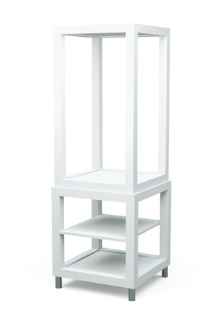 3D Display shelves and shelf on a white background  Isolated の写真素材