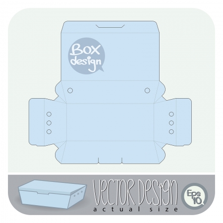 Vector Gift Box paper die cut  actual size  のイラスト素材