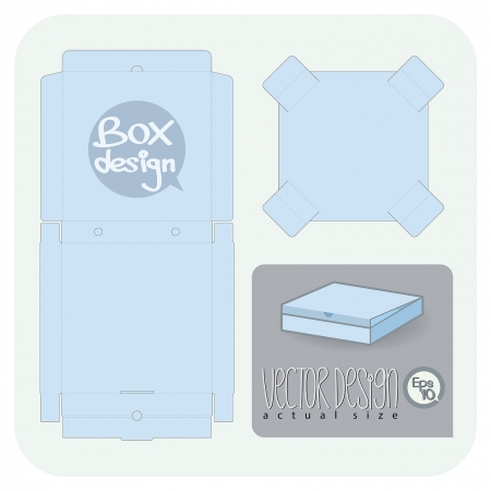 Vector Pizza package die cut  actual size  のイラスト素材