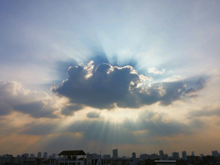 Ray light of eveningの素材