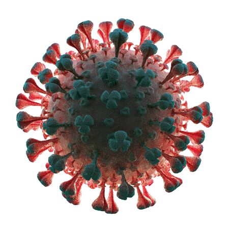 3d illustration. Coronavirus COVID-19 one element close upの写真素材