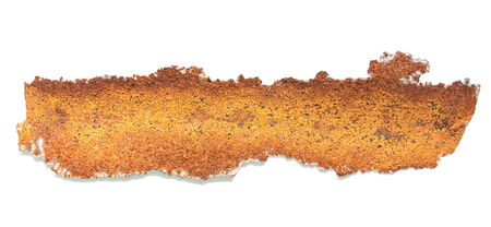 Old zinc with rust on a white backgroundの写真素材