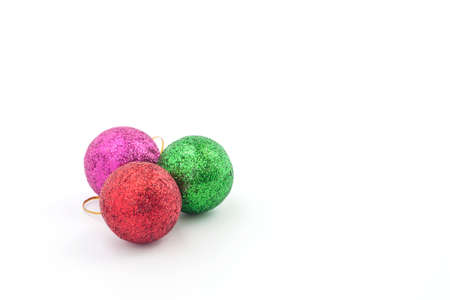 Christmas Ball Decoration. Holiday Decoration lsolated on White Background. space for text yourの写真素材