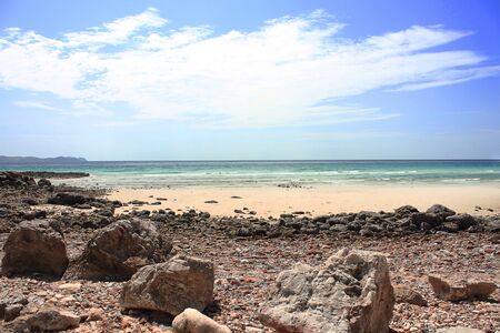 Landscape beach sea and sand for vacation. blue skyの写真素材