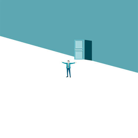 Startup of business. Business expansion and growth. Business goal and success target concept. Symbol of leadership. Career, Achievement, Ambition. Vector illustration flatのイラスト素材