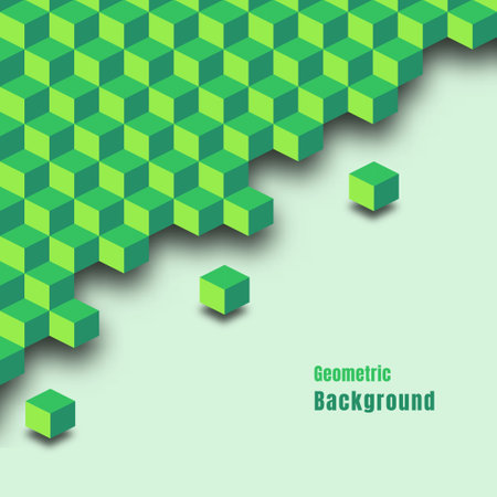 Geometric pattern green color. Seamless tile background, graphic mosaic pattern. Vector illustrationのイラスト素材