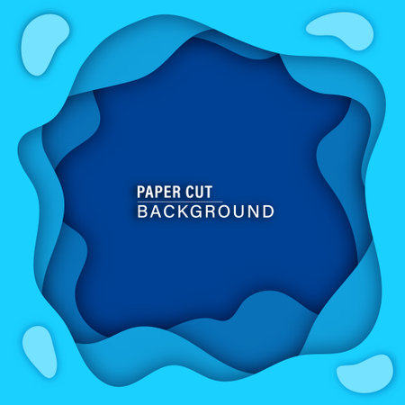 3D abstract background and paper cut shapes. design for business presentations, banners, flyers, posters and invitations. Colorful carving art. vector illustration eps.10のイラスト素材
