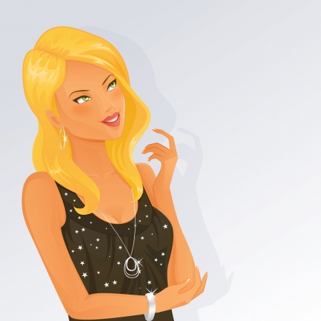 Thinking womanのイラスト素材