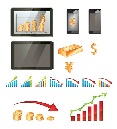 Histogramのイラスト素材