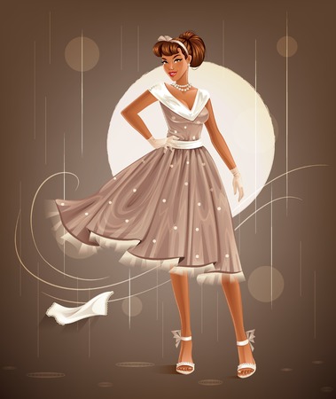 Retro Dressのイラスト素材