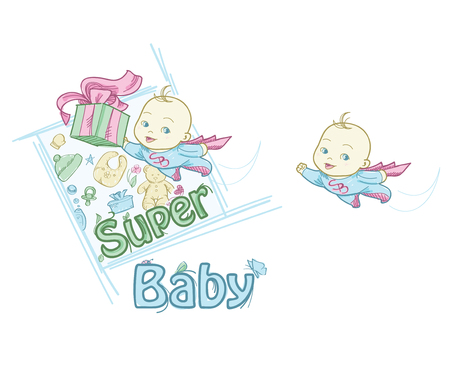 Super Babyのイラスト素材