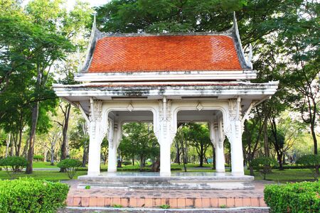 Thai pavilion in the woodsの写真素材