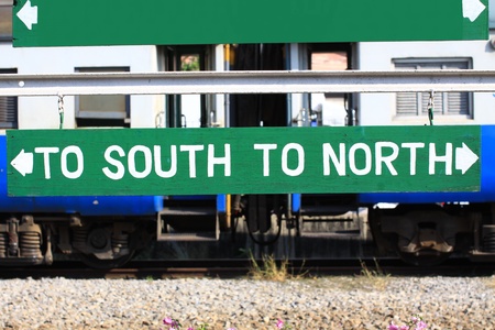 South and north signの写真素材