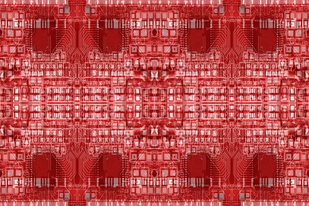 Red circuit backgroundの写真素材