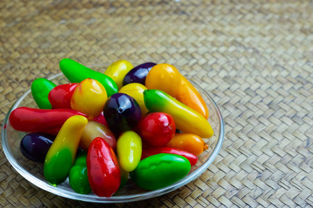 colorful thai dessert deletable imitation fruits