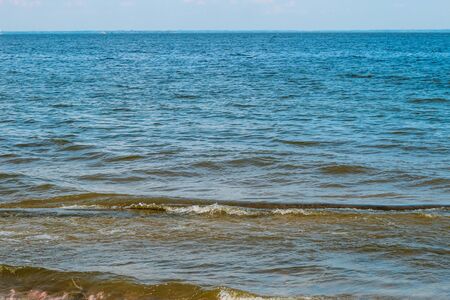 water surface with small waves. water texture. riverの写真素材