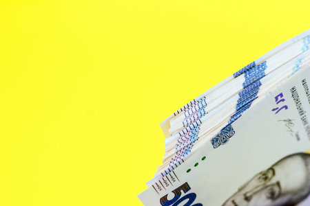 Ukrainian money hryvnia. New bills on 500 UAH.