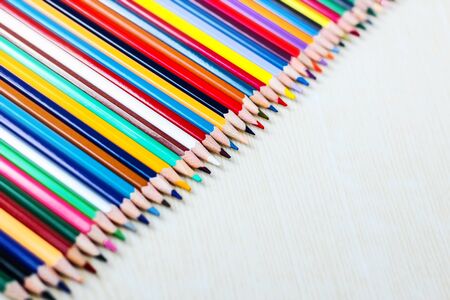 Multi-colored pencils for drawing. Sharp pencils.の写真素材
