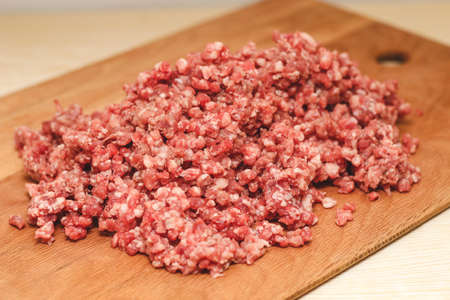 Fresh minced meat for home cooking.の写真素材