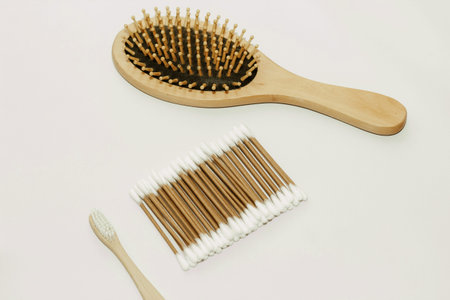 Eco-Friendly Bamboo Wooden Toothbrush and Wooden Comb.