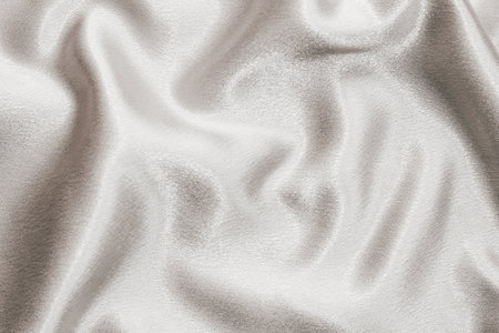 White silk fabric texture, Satin fashion Background for contentの写真素材