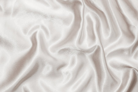 White silk fabric texture, Satin fashion Background for contentの写真素材