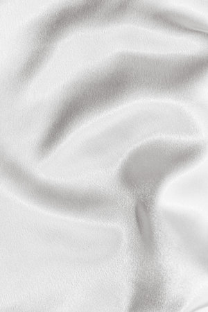 White silk fabric texture, Satin fashion Background for contentの写真素材
