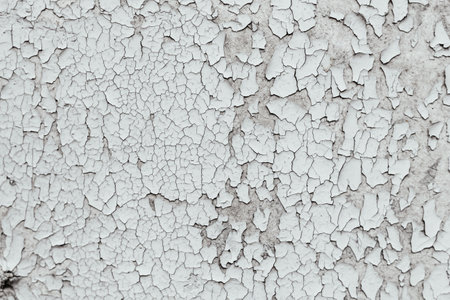 Gray texture of old cracked paint, grunge background.の写真素材