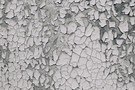 Gray texture of old cracked paint, grunge background.の写真素材
