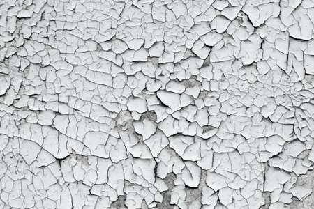 Gray texture of old cracked paint, grunge background.の写真素材
