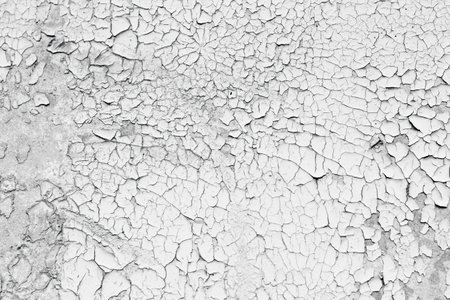 Gray texture of old cracked paint, grunge background.の写真素材