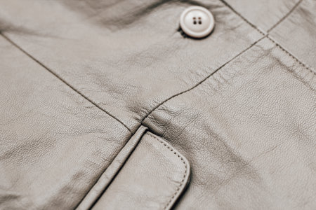 Brown leather jacket texture, genuine soft leather.の写真素材